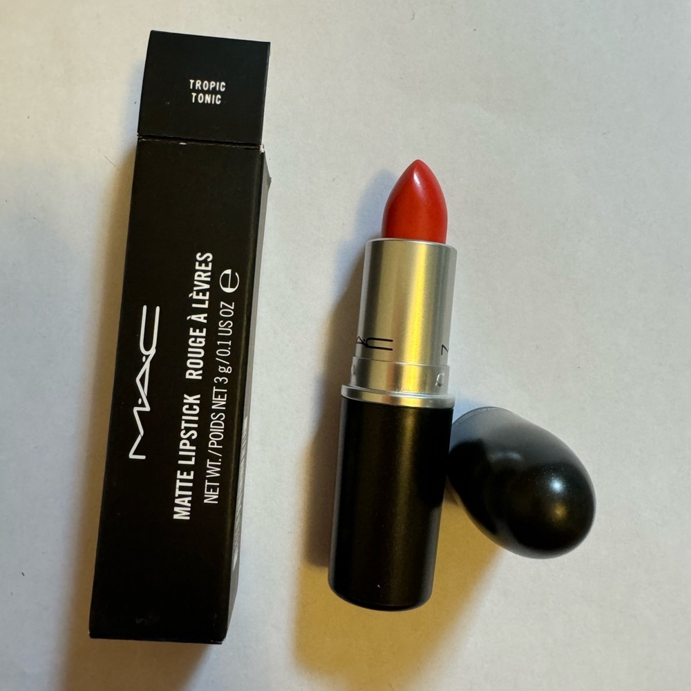 MAC cosmetics lipstick in Tropic Tonic